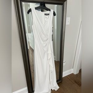 Karl Lagerfeld White Floor Length Dress Size 4
